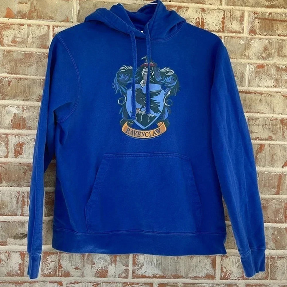 Port Company Blue Ravenclaw Ring Spun Hooded Sweatshirt - Picture 1 of 7